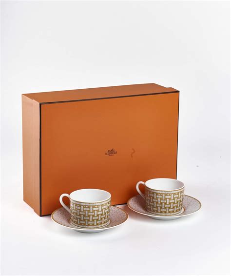 hermes mug set|hermes porcelain tea cups.